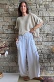 Huxley Barrel Pant White